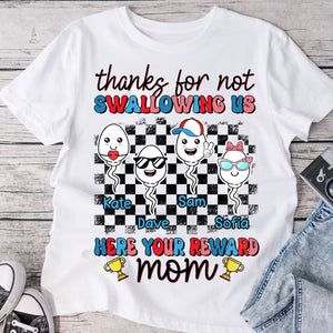 Thank For Not Swallowing Us - Custom Appearance And Name - Personalized T-Shirt - Family Gift