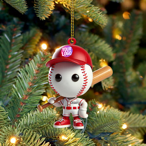 Baseball Christmas Ornament, Personalized Ornament