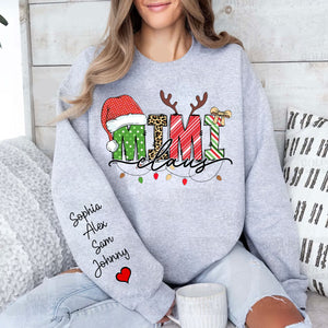 Family Best Gifts For Christmas, Mimi Claus Sweatshirt, Custom Grandma Claus Christmas - Personalized Sweatshirt - Family Gift