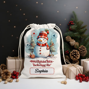 Weihnachts Lieferung Fur Custom Text, Personalized String Bag, Christmas Gift