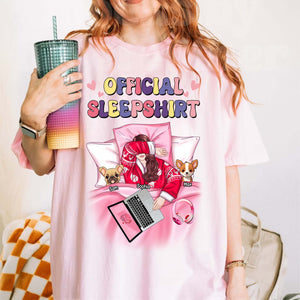 Official Sleepshirt Woman & Dogs- Custom Appearances And Names - Personalized T-Shirt