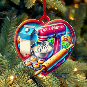 Custom Name Ornament, Baker Heart