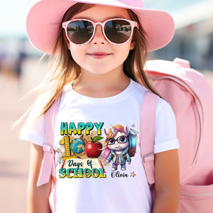 Happy First Day Of School, Custom Appearance And Name - Personalized Kid T-Shirt - Gift For Family, Gift For Kids