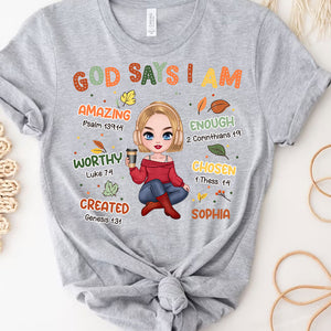 God Says I Am - Custom Appearance And Name - Personalized T-Shirt