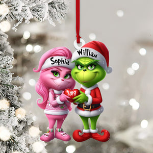 ELF Couple Christmas Ornament, Personalized Ornament