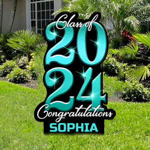 Class Of 2024 Congratulations, Custom Name, Personalized Lawn Sign, Yard Sign, Gift For Graduation