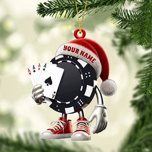 Poker Casino Christmas Ornament, Personalized Ornament