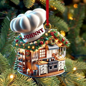 Baking House Ornament, Personalized Ornament