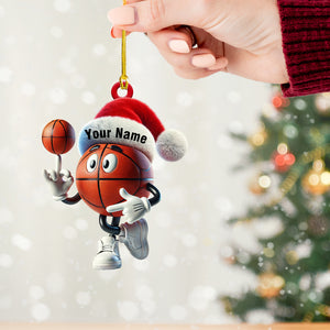 Basketball Playing Christmas Ornament, Personalized Ornament