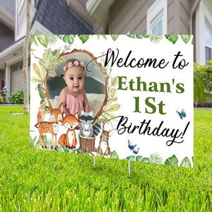 Personalized Baby Birthday Lawn Sign, Welcome To Baby Birthday, Gift For Birthday