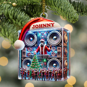 Swag DJ Santa Christmas Ornament, Personalized Ornament