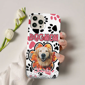 Dog Mom Custom Photo And Name Phone Case - Personalized Phone Case, Dog Lover Gift