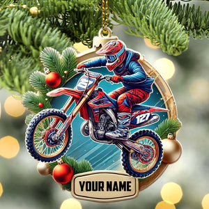 Custom Ornament, Motocross Ornament, Christmas Decor