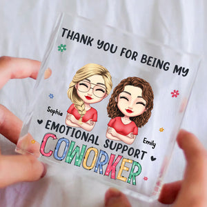 Thank For Being My Coworker Personalized Square Shaped Acrylic Plaque