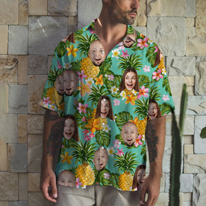 Personalized Hawaiian Shirt, Custom Photo Pineapple Decor