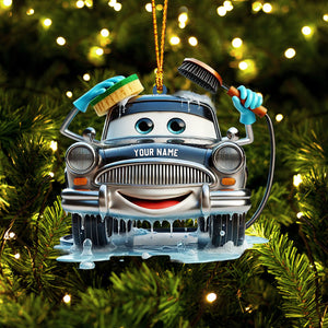 Washing Car Home Decor Christmas Ornament, Personalized Ornament