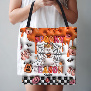 Spooky Season - Custom Name - Personalized Tote Bag, Halloween Gift