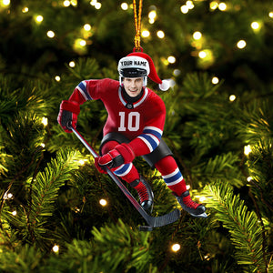 Hockey Christmas Home Decor Christmas Ornament, Personalized Ornament