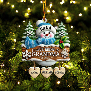 I Love Being Grandma Home Decor Christmas Ornament, Personalized Ornament