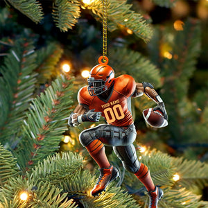 Custom Ornament, Rugby Player Ornament, Christmas Decor