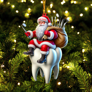 Dentist Santa Home Decor Christmas Ornament, Personalized Ornament