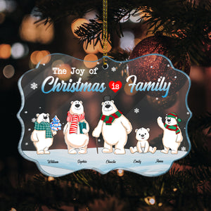 The Joy Of Christmas Is Family - Custom Appearances And Names Christmas Gift - Personalized Acrylic Ornament