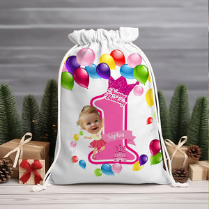 First Birthday Party Bag Personalized Christmas String Bag