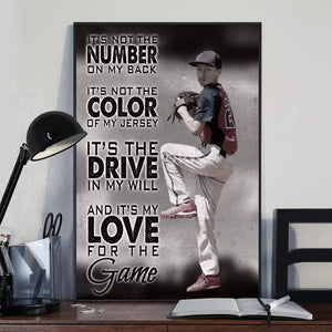 It's My Love For The Game Personalized Baseball Canvas, Gift For Baseball Players, Baseball Lovers