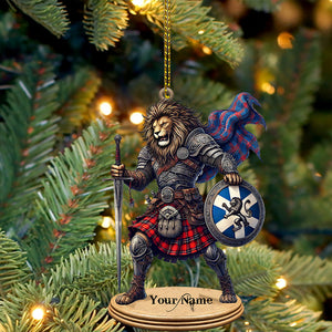 Custom Scotland Lion Ornament, Personalized Ornament