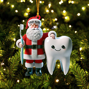 Santa Dentist Christmas Home Decor Christmas Ornament, Personalized Ornament