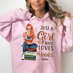 Just A Girl Who Loves Books - Custom Appearance And Name - Personalized Hoodie