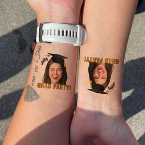 Graduation Senior Tattoo Gift Custom Temporary Tattoo, Personalized Tattoo, Fake Tattoo