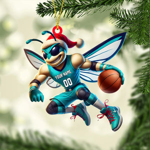 Charlotte Hornets Basketball Christmas Ornament, Personalized Ornament