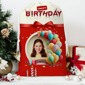 Happy Birthday Red Box String Bag Personalized Christmas String Bag