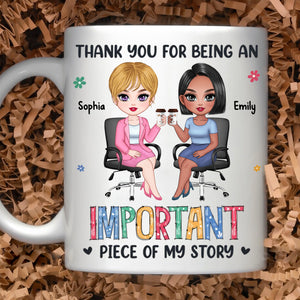 Thank For Being My Coworker - Custom Appearances And Names, Personalized White Mug