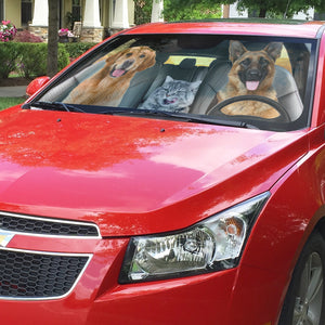 Custom Pet Photo Car Sun Shade - Personalized Pet Photo Windshield Protector - Gift For Pet Lovers