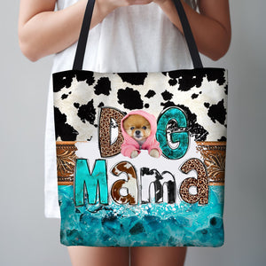 Dog Mama - Custom Photo - Personalized Tote Bag, Gift For Pet Lover