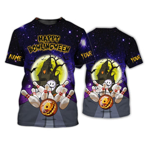 Happy Bowlingween - Custom Name - Personalized Halloween 3D Shirt, Halloween Gift, Bowling Lover