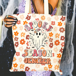 Spooky Season - Custom Name - Personalized Tote Bag, Halloween Gift