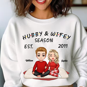 Hubby And Wifey Season - Custom Appearances And Names - Personalized Sweatshirt - Family Gift