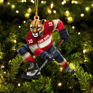 Florida Panthers Orn Hockey Christmas Ornament, Personalized Ornament