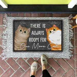 There Is Always Room For One More Cat  - Custom Pets And Names - Personalized Doormat - Pet Lover Gift