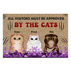 Personalized Cute Kittens Doormat, All Visitors Must Be Approved By The Cats, Cat Lovers Gift