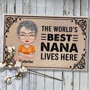 The Best Of The World Lives Here - Custom Appearances And Names - Personalized Doormat - Family Gift