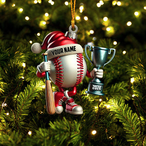 Baseball Champion Christmas Ornament, Personalized Ornament