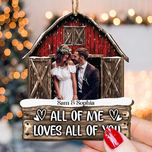 You And Me We Got This, Custom Photo And Name - Personalized Custom Shaped Wooden Ornament - Gift For Couple, Christmas Gift