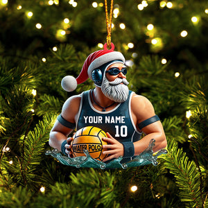 Cool Santa Basketball Home Decor Christmas Ornament, Personalized Ornament