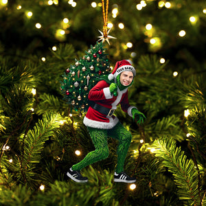 ELF And Christmas Tree Home Decor Christmas Ornament, Personalized Ornament