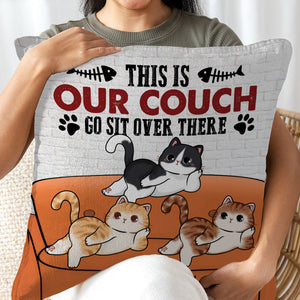 This is Our Coach, Go Sit Over There, Personalized Cutie Kittie Pillow, Cat Lovers Gift