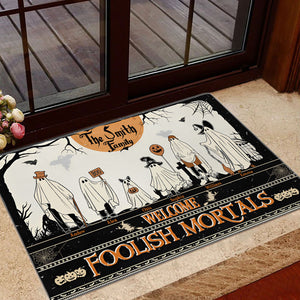 Welcome Foolish Mortals - Custom Appearance And Name - Personalized Doormat - Halloween Gift